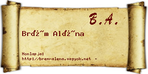 Brém Aléna névjegykártya